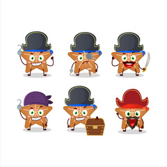 Sticker - Cartoon character of stars cookie with various pirates emoticons