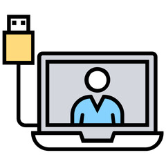 Wall Mural - application programming interface integration flat icon