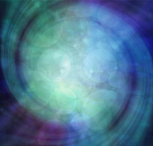 Beautiful Blue Spiral Message Background - Soft Focus Bokeh Blue Green Purple Swirling  Background With Space For Messages
