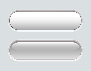 Poster - Buttons white and grey isolated, interesting navigation  panel for website, editable vector illustration.