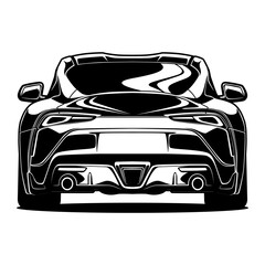 Black And White Car Illustration For Conceptual Design