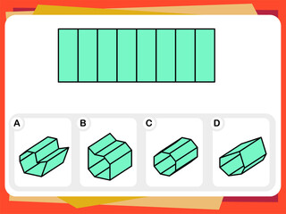 Wall Mural - Practice Questions Worksheet for Education and IQ Test [Answer is C]
