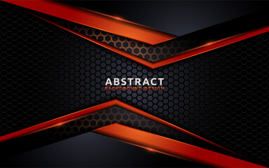 Wall Mural - modern tech background with overlap layer design.
