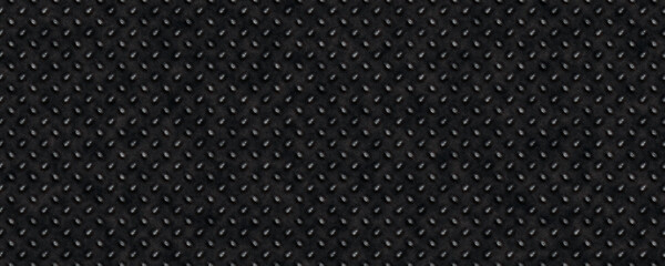 Wall Mural - Seamless black diamond plate texture background