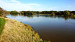 Rzeka Odra. Polska. Wysoki poziom wody.