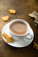 Poster - Traditional homemade hot chocolate with cookies