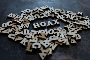 Wall Mural - hoax text