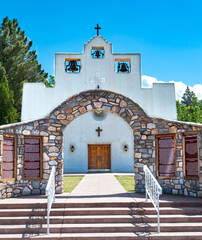 Wall Mural - Adobe church in New Mexico