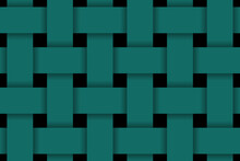 Seamless Teal Blue Weave Pattern On A Black Background