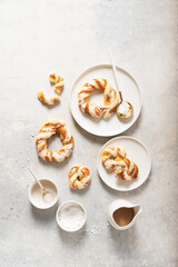 Poster - sweet round desserts with glazed sugar