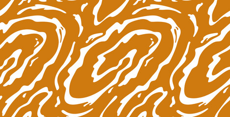 Leinwandbilder - Vector Seamless Pattern with Flowing Salted Caramel. Abstract Sweet Texture. Creative Food Background for Packaging Design, Borders and Advertisement