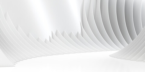  White Futuristic background. 3d rendering.