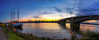 Mainz am Rhein im Sonnenuntergang