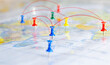 © sompong_tom - Communication connect network push pin on the world map