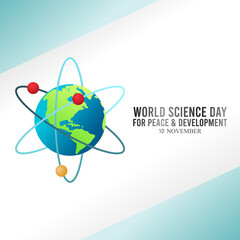 vector graphic of world science day good for world science day celebration. flat design. flyer design.flat illustration.