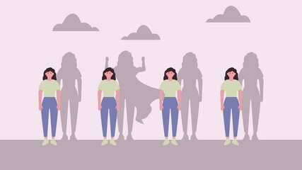 Wall Mural - strong woman different from the other women