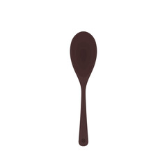 Wall Mural - Spoon vector. Wood Spoon on white background. black spoon vector.