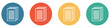 Bunter Banner mit 4 Buttons: Papiere oder Dokumente