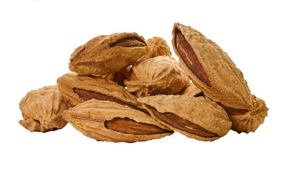 Poster - almonds shell with clipping path