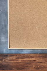 Wall Mural - cork board frame at concrete wall background