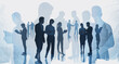 © ImageFlow - Business people silhouettes in city, partnership