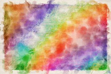 Wall Mural - watercolor style rainbow light holography.