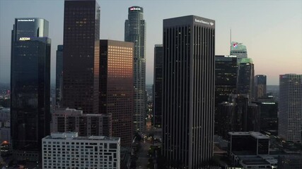 Wall Mural - DTLA Downtown Los Angeles California Drone View