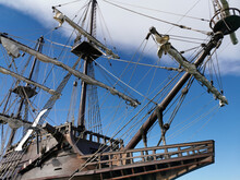 Side Of The Reconstruction Of An Old Galeon