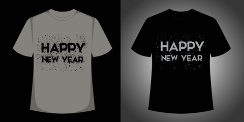 Wall Mural - happy new year t-shirt design just simple.