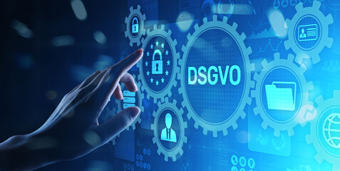 DSGVO, GDPR General data protection regulation european law cyber security personal information privacy concept