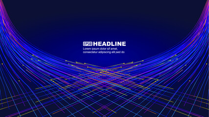 Sticker - crisscrossed color lines constitute a line space sense of the background.