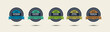 © Ahmad - Set of company training badge certificates to determine based on criteria. Standard verified modern vintage colorful vector illustration.