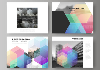 Wall Mural - vector layout of the presentation slides design business templates, multipurpose template with color