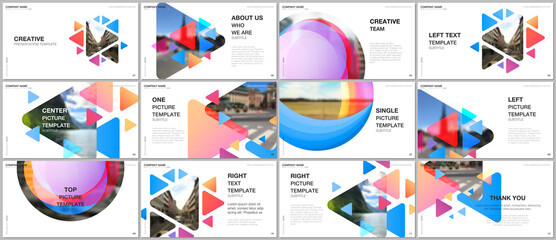 Canvas Print - presentation design vector templates, multipurpose template for presentation slide, flyer, brochure 