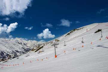 Wall Mural - Mountains with snow in winter