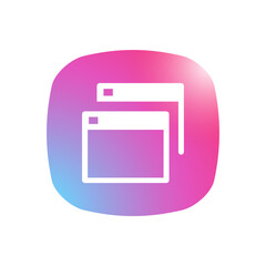 Sticker - Multitasking - Mobile App Icon