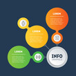 © Boris Znaev - Infographic or diagram of technological or education process with three directions. Brochure design template. Business presentation concept with 3 options. Web Template of info chart. Vector.
