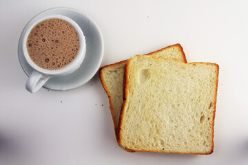 Sticker - Toast and hot chocolate for breakfast