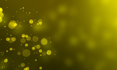 Wall Mural - Golden abstract particles floating background.