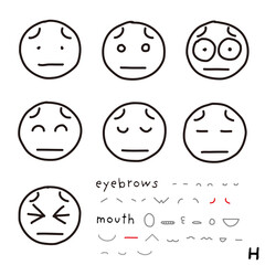 hand-drawn facial expression icon_08_h