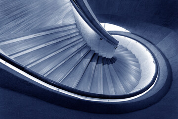 Poster - Modern spiral staircase. Contemporary architecture abstract background