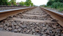 Railroad Tracks In The Countryside