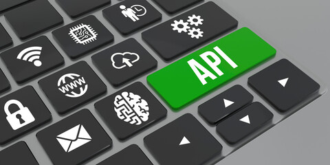 Internet, business, Technology and network concept. Application Programming Interface. Software development tool