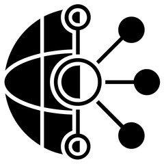 flat icon design of social media connections