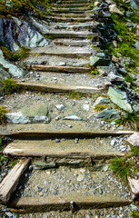 Poster - old footpath at the european alps