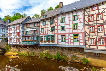 Best of the touristic village Monschau, Eifel region, Germany