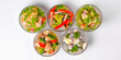 © zhinna - Healthy food - mix vegetable salad served in a bowl over white background. Healthy eating, delicious snack or sinner.
