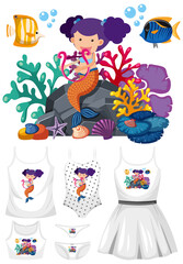 Wall Mural - Set of girl outfits