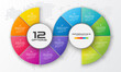 © GfxPapercut - Timeline infographic template,Business concept with 12 options,Vector illustration.
