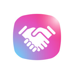 Poster - Hand-Shake - Mobile App Icon